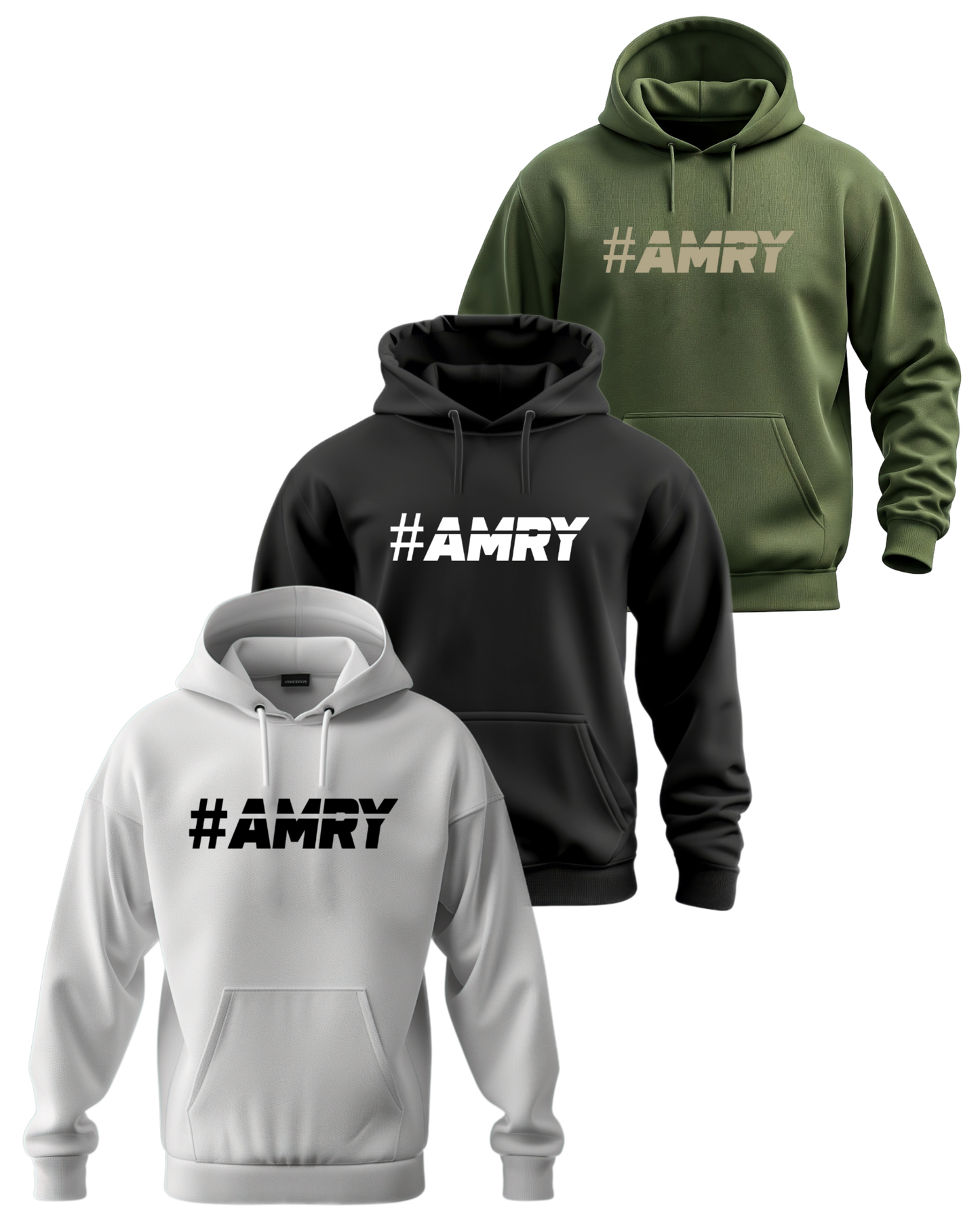 #AMRY (Solid Design) - Adult Hooded Sweatshirt