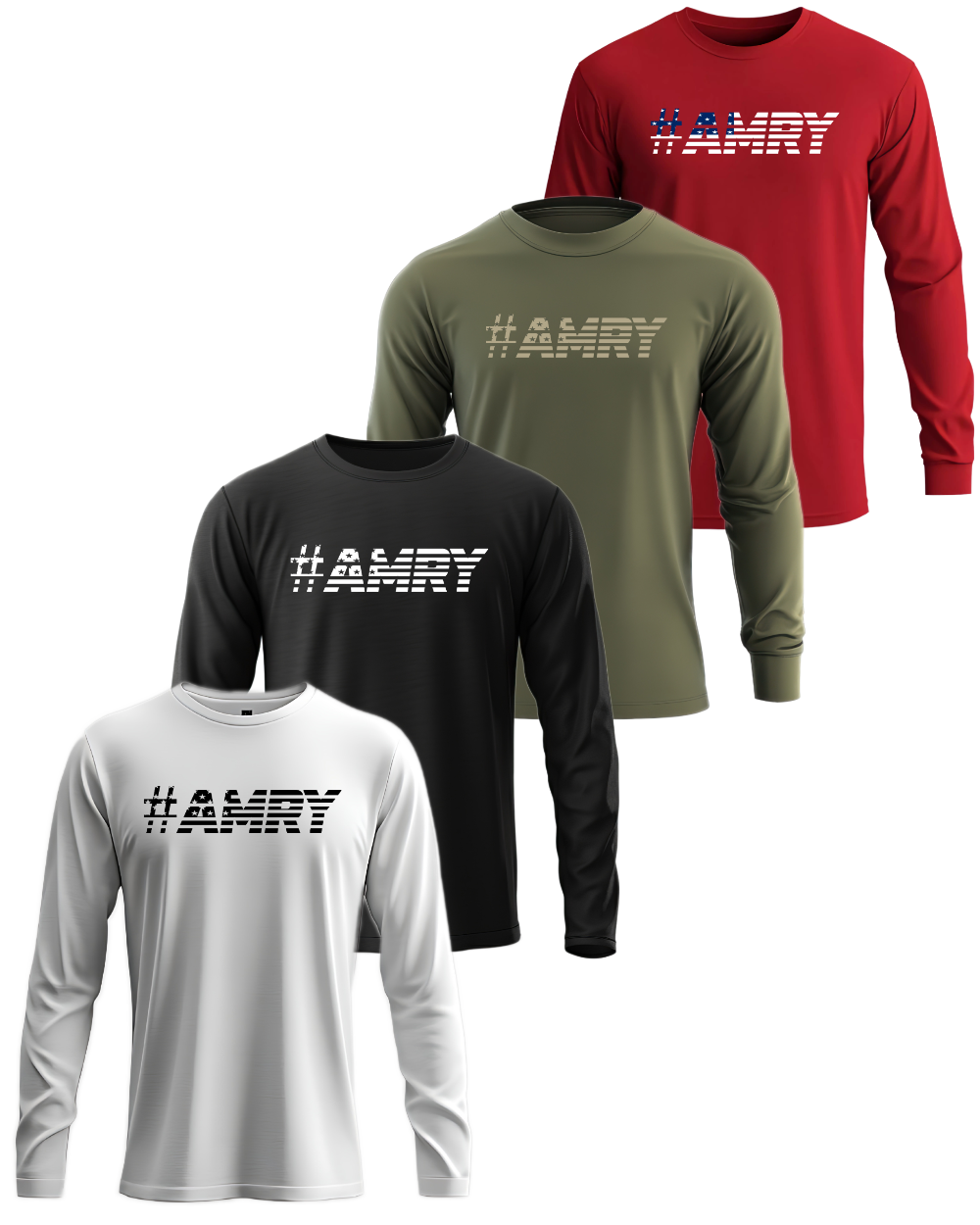 #AMRY (American Flag Design) - Adult Short Sleeve/Long Sleeve Tee