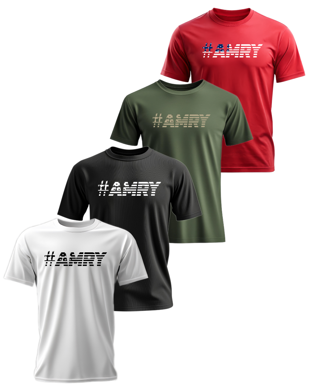 #AMRY (American Flag Design) - Adult Short Sleeve/Long Sleeve Tee