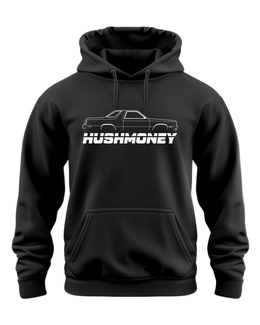 HushMoney Outline Design - Adult Hooded Sweatshirt
