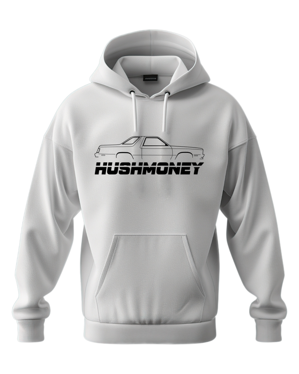 HushMoney Outline Design - Adult Hooded Sweatshirt