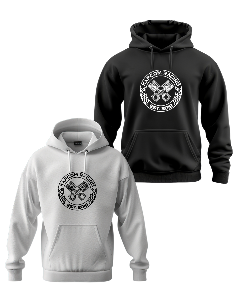 KapCom Racing Twin Piston - Adult Hooded Sweatshirt