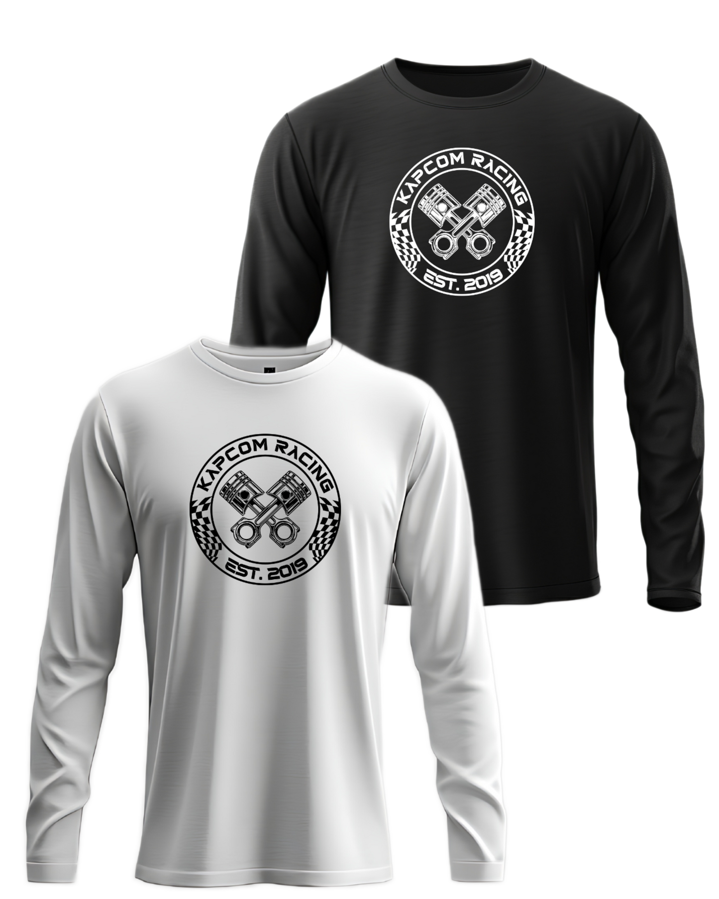 KapCom Racing Twin Piston - Adult Short Sleeve/Long Sleeve Tee
