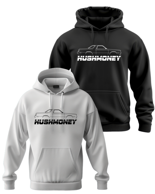 HushMoney Outline Design - Adult Hooded Sweatshirt