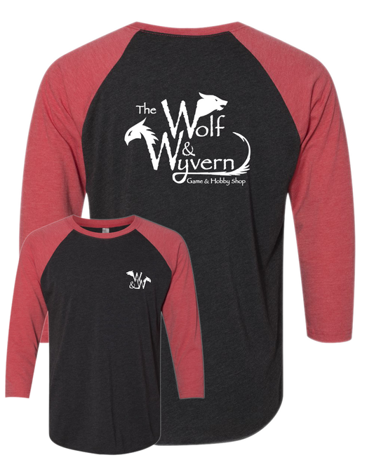 Wolf and Wyvern Raglan 3/4 Sleeve Tee